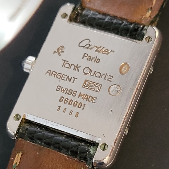 Ladies Vintage must de Cartier Sterling Silver Tank Watch - Picture 2 of 11